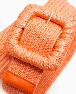 Ceinture En Paille - Orange