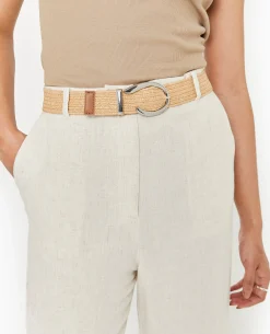 Ceinture En Paille élastiquée - Beige