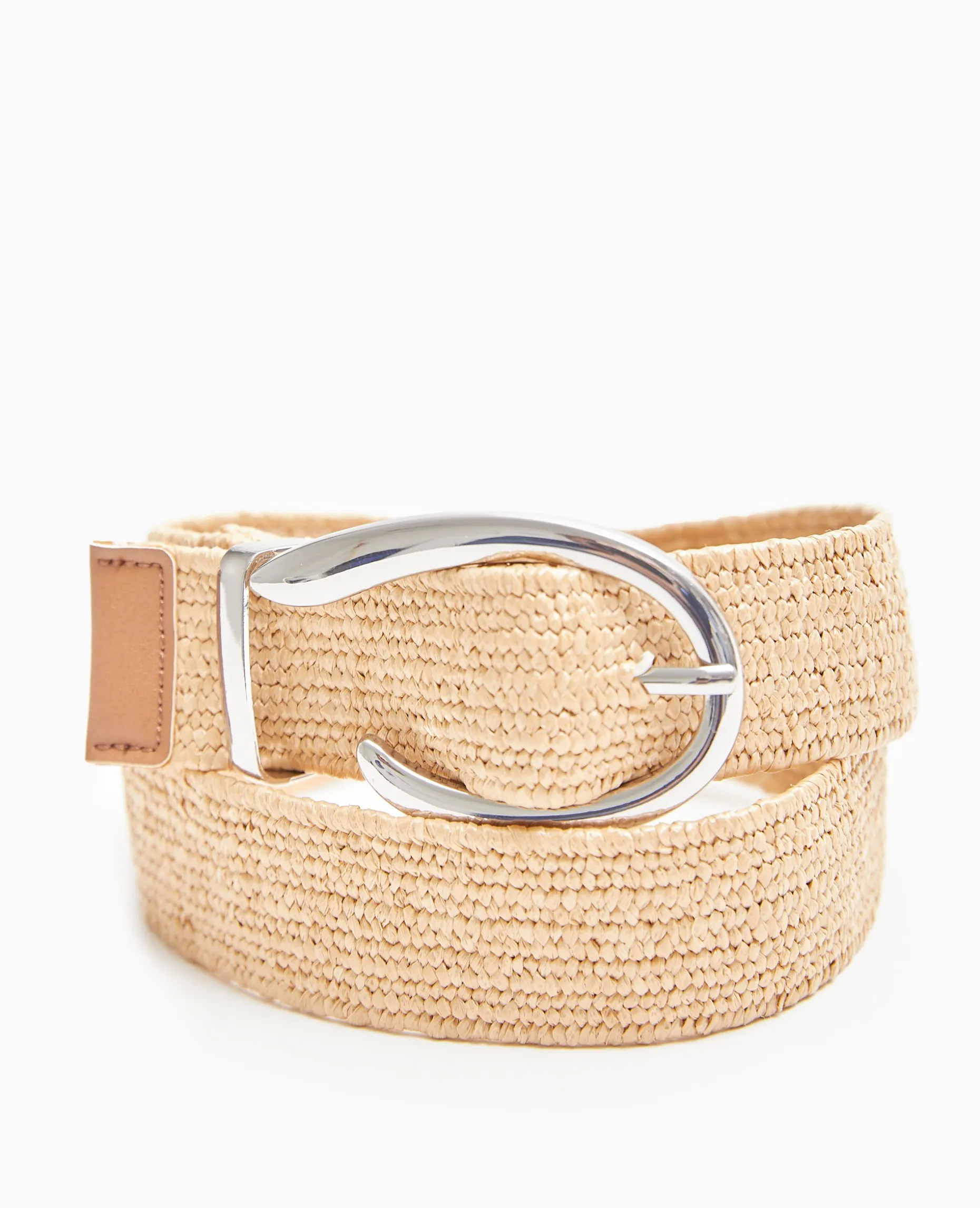 Ceinture En Paille élastiquée - Beige