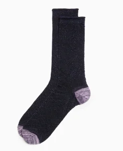 Chaussettes Avec Fils Lurex - Bleu Turquoise