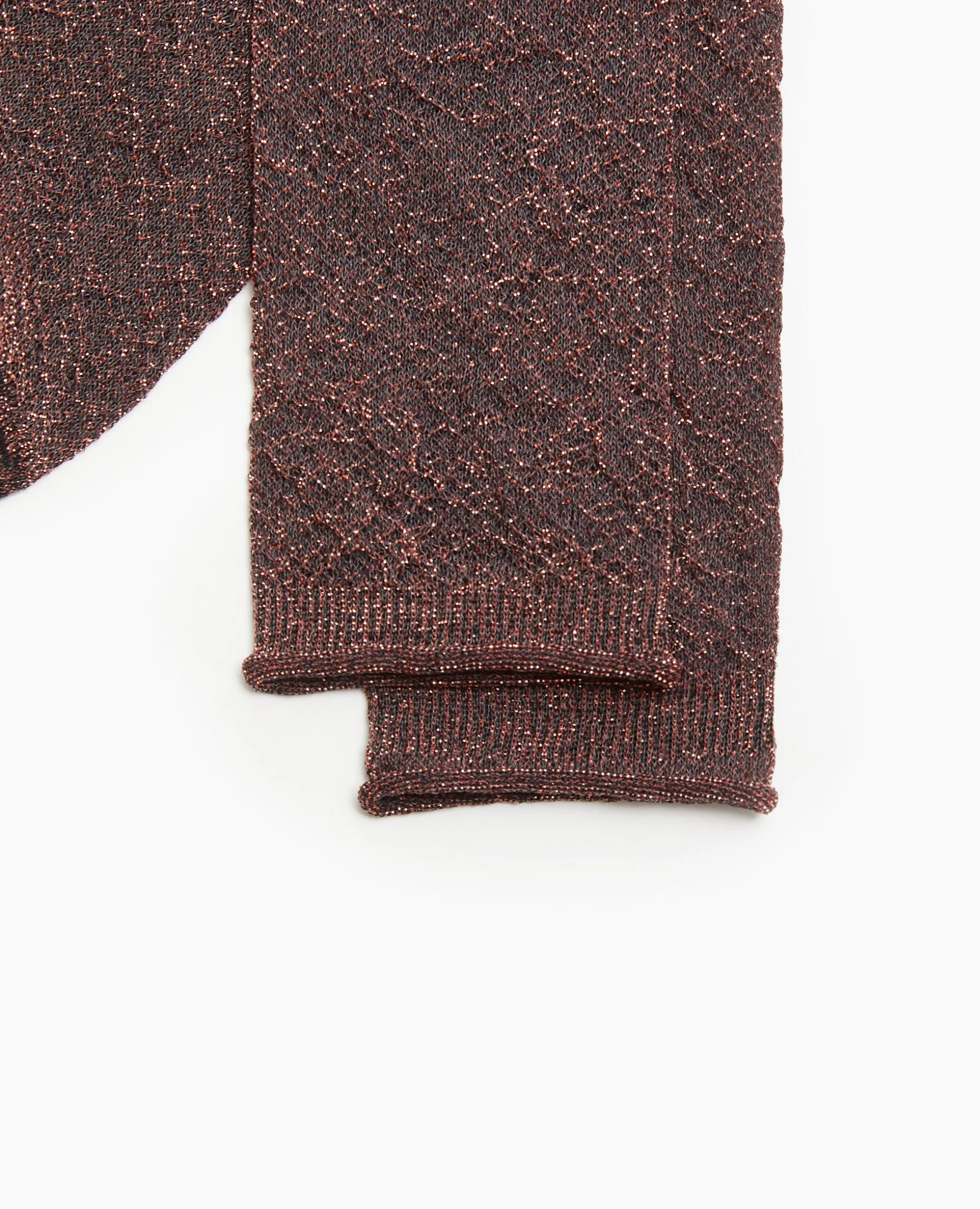 Chaussettes Avec Fils Lurex - Marron