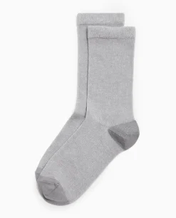 Chaussettes En Maille Chinée - écru