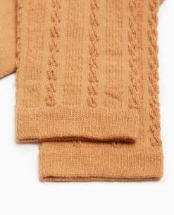 Chaussettes En Maille Fantaisie - Marron