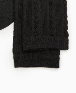 Chaussettes En Maille Fantaisie - Noir