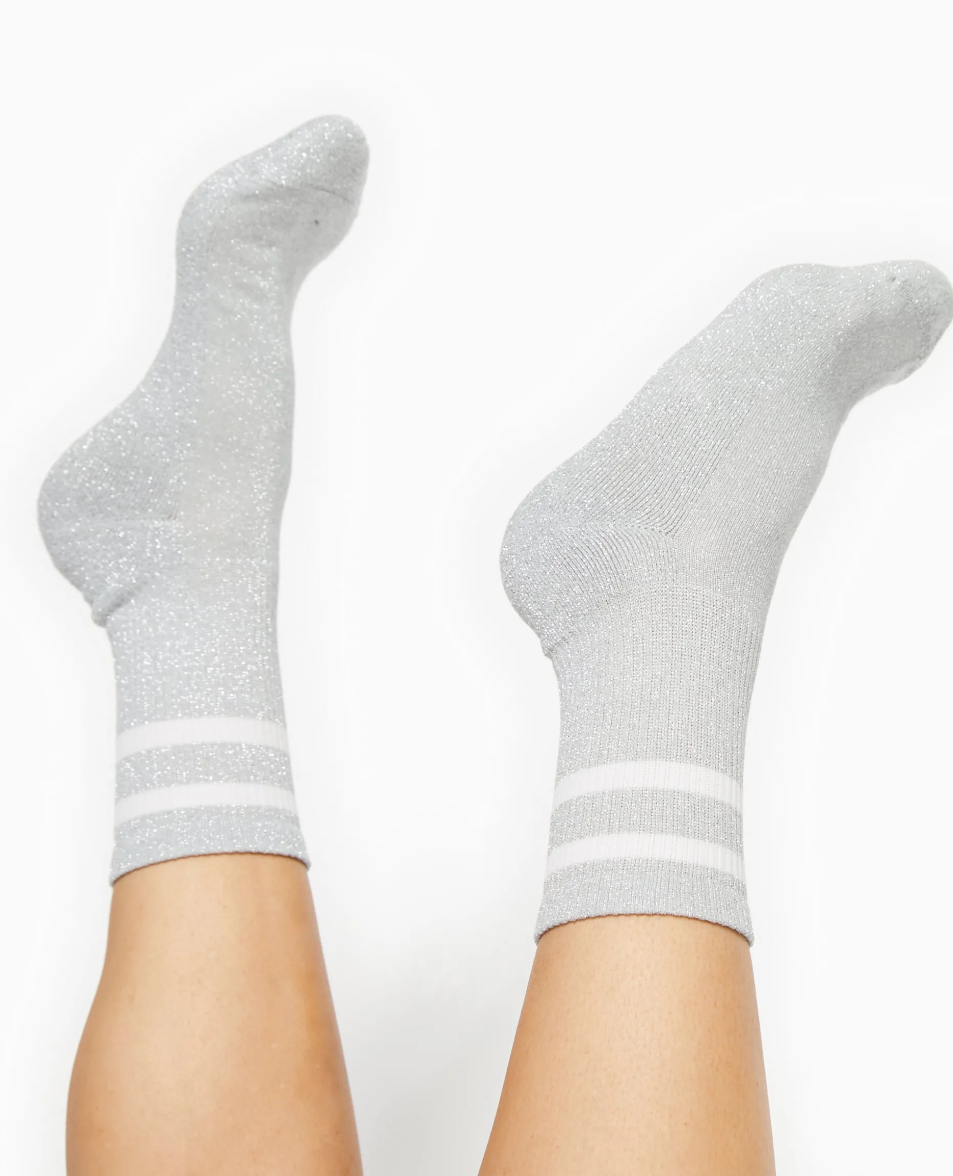 Chaussettes Sport Avec Lurex - Argenté