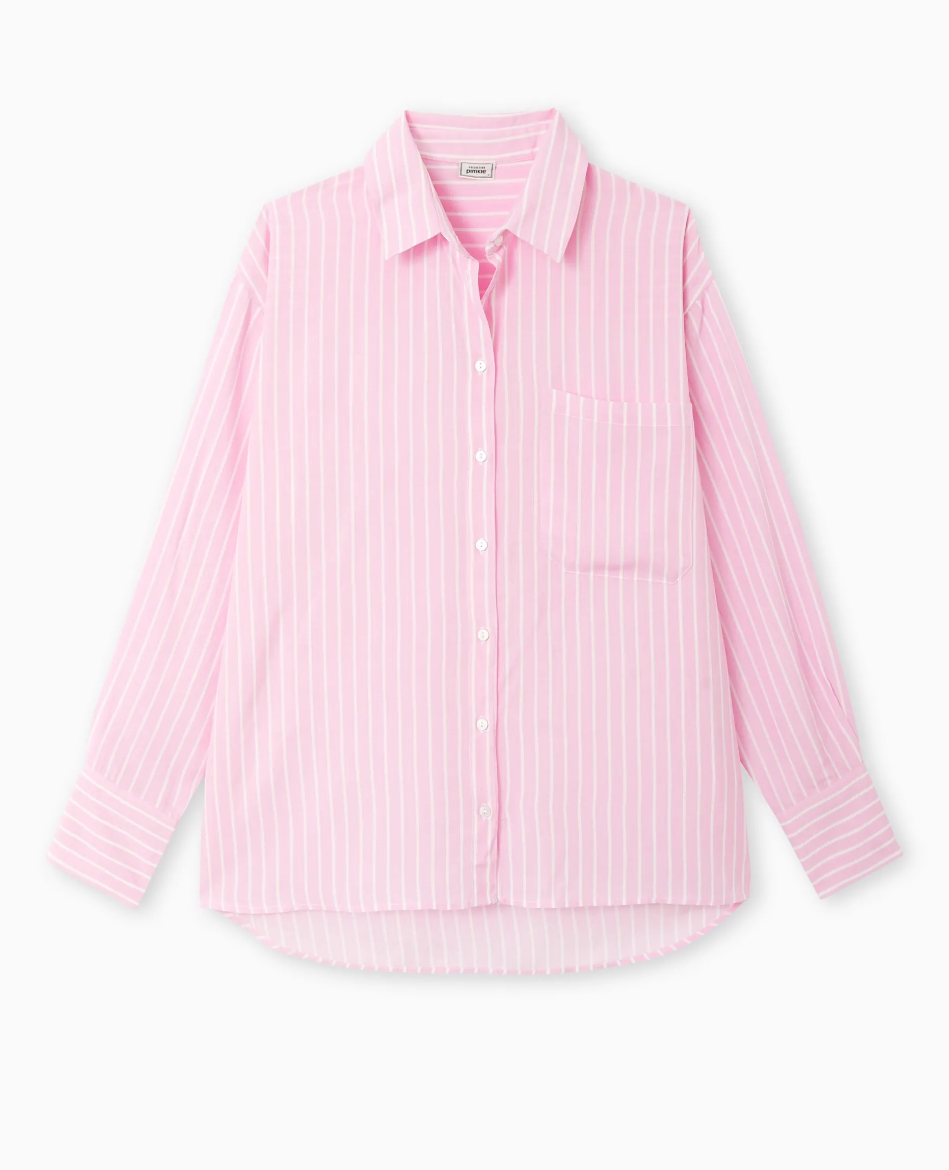 Chemise Ample Rayée - Rose Poudré