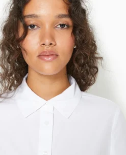 Chemise Cintrée Manches Longues - Blanc