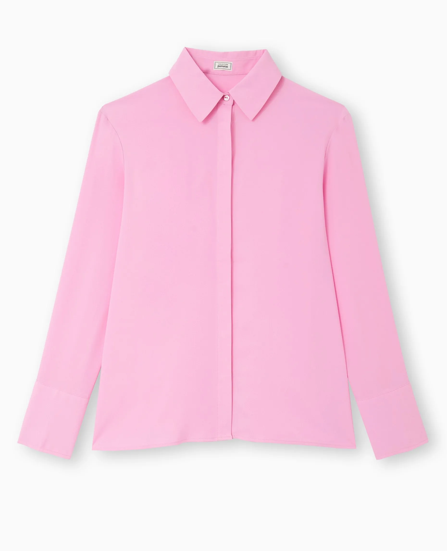 Chemise City En Tissu Fluide - Rose Fuchsia