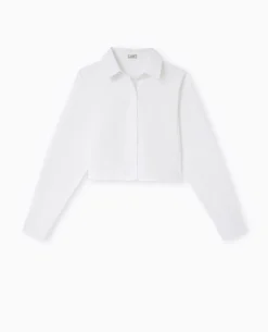 Chemise Courte Manches Longues - Blanc