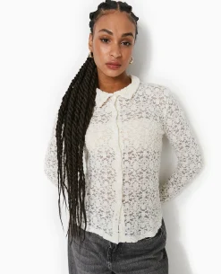 Chemise En Dentelle - Blanc