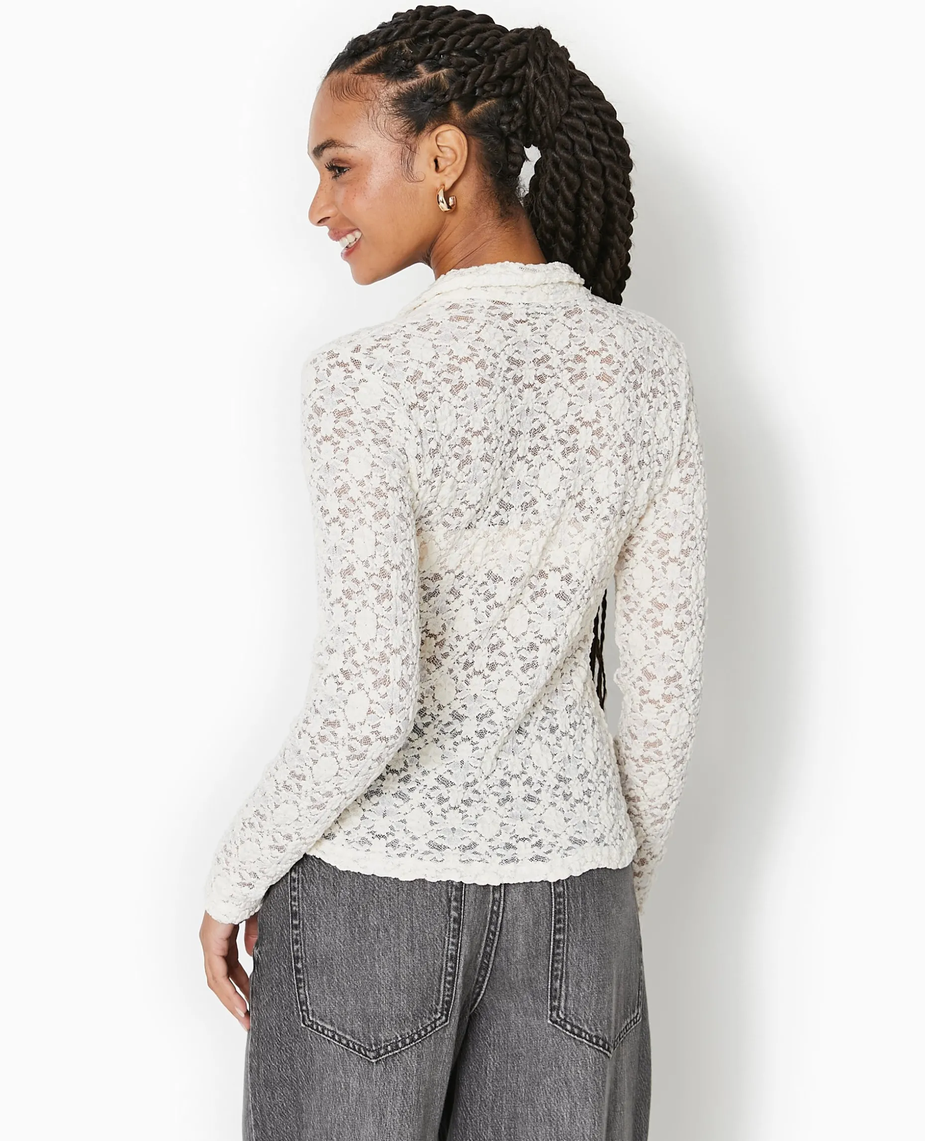 Chemise En Dentelle - Blanc