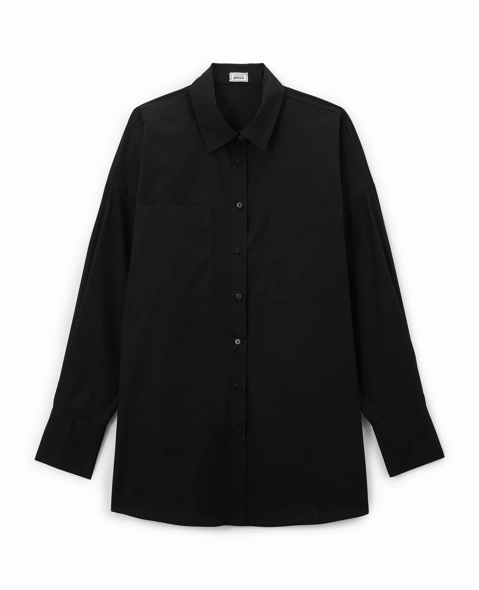 Chemise Oversize Unie - Noir