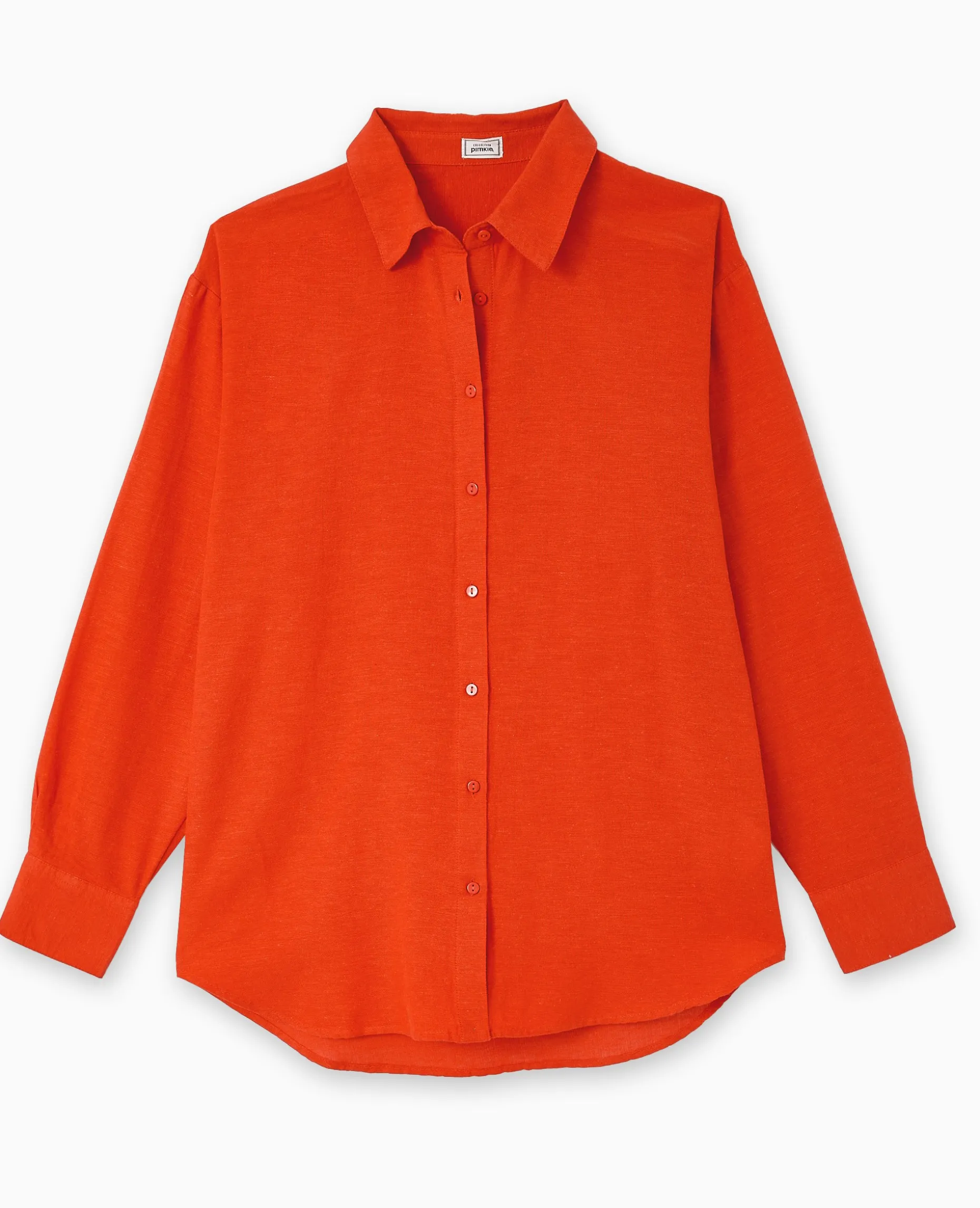 Chemise Oversize Unie - Rouge
