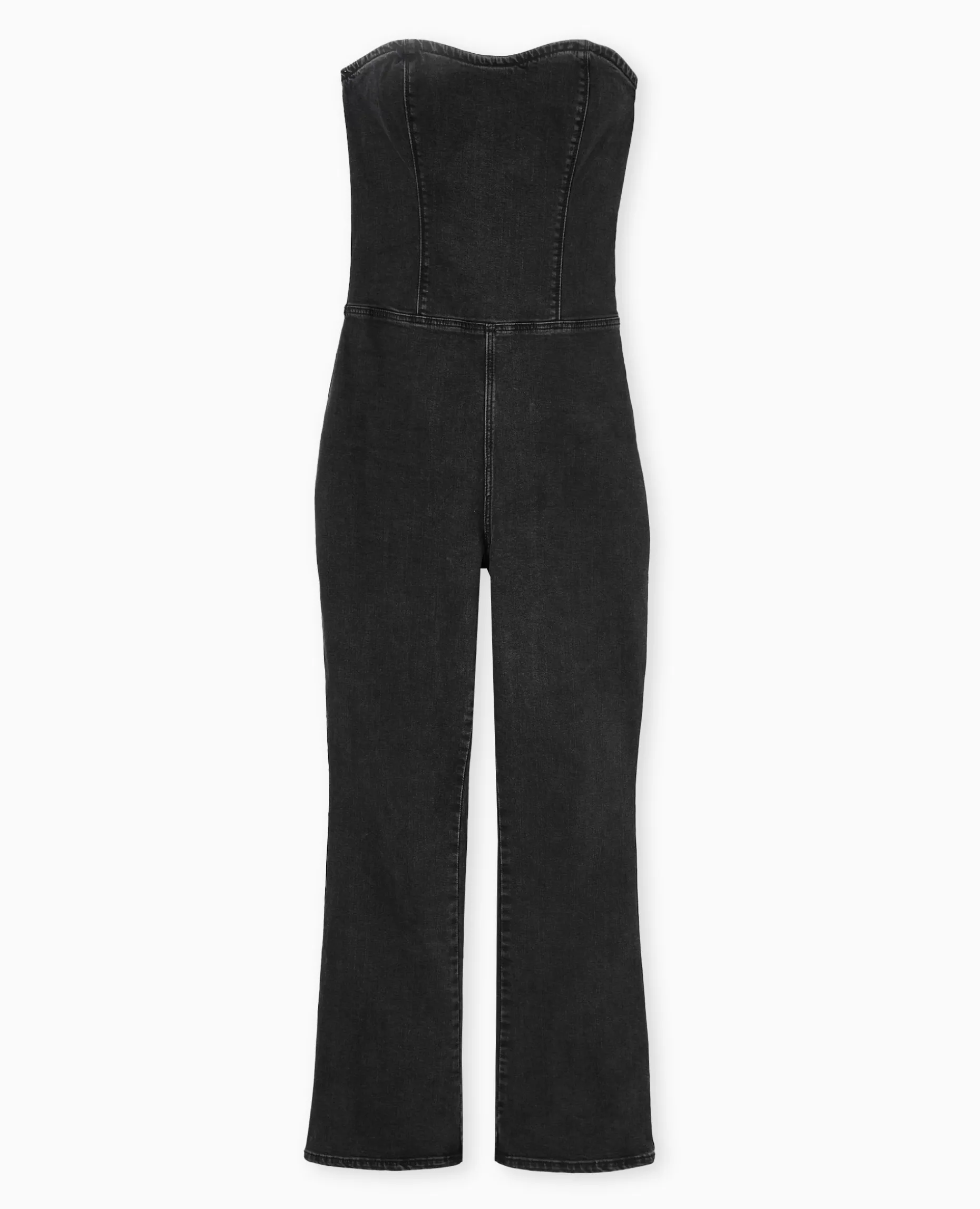 Combipantalon Bustier En Jean Stretch - Noir