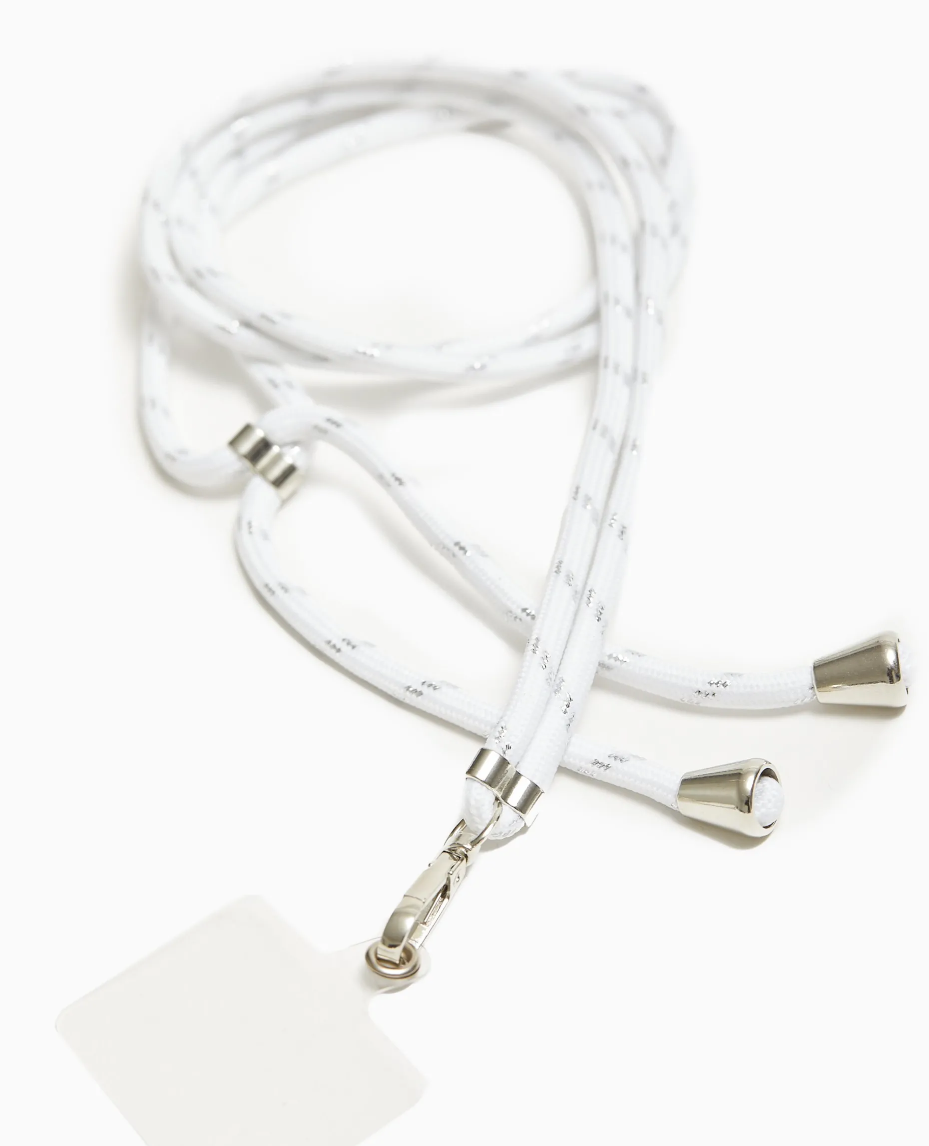 Cordon Pour Téléphone Avec Mousqueton - Blanc