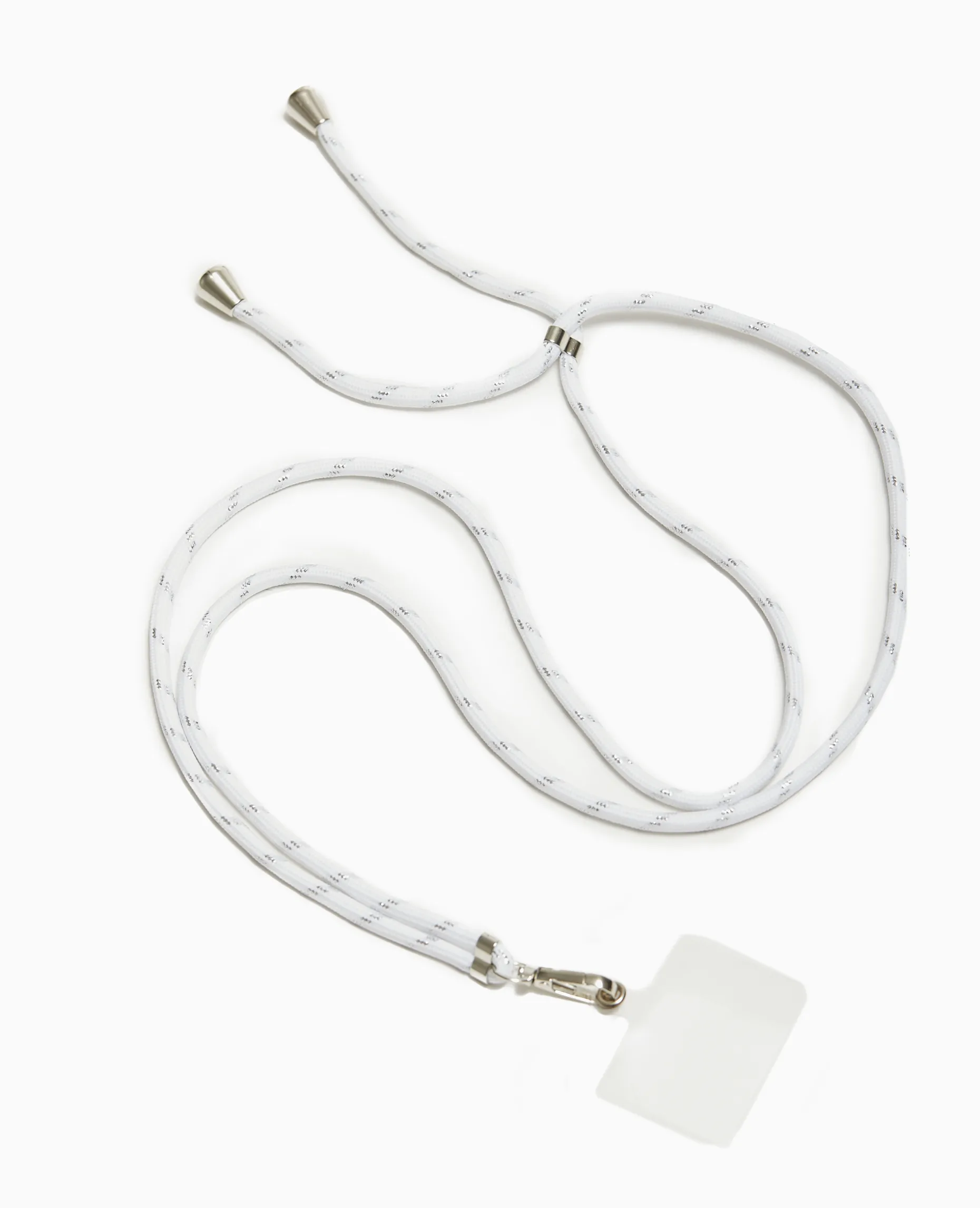 Cordon Pour Téléphone Avec Mousqueton - Blanc