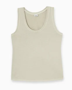 Débardeur Ample Avec Effet Acid Wash - Beige