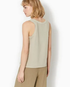 Débardeur Ample Avec Effet Acid Wash - Beige