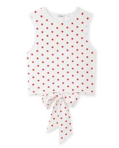 Débardeur Avec Cut-out Dos Motif Pois - écru
