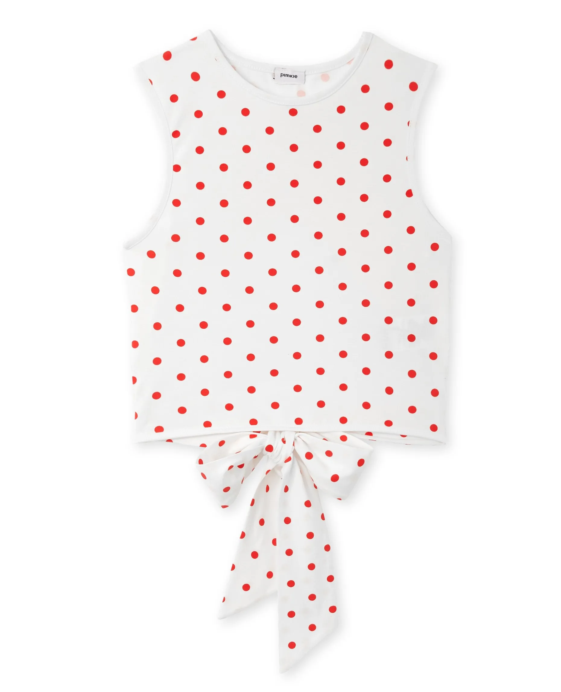 Débardeur Avec Cut-out Dos Motif Pois - écru