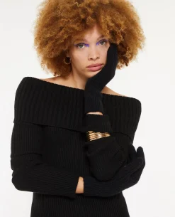 Gants En Tricot Pour écran Tactile - Noir