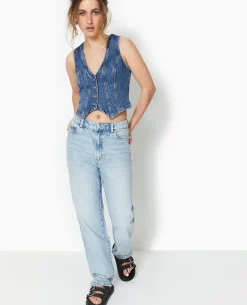 Gilet De Barman En Jean - Bleu