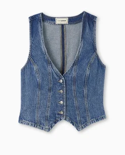 Gilet De Barman En Jean - Bleu