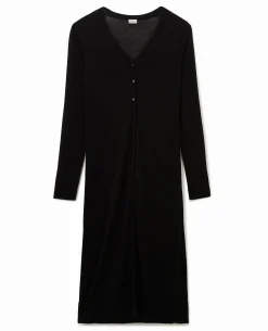 Gilet Long En Maille Fine - Noir