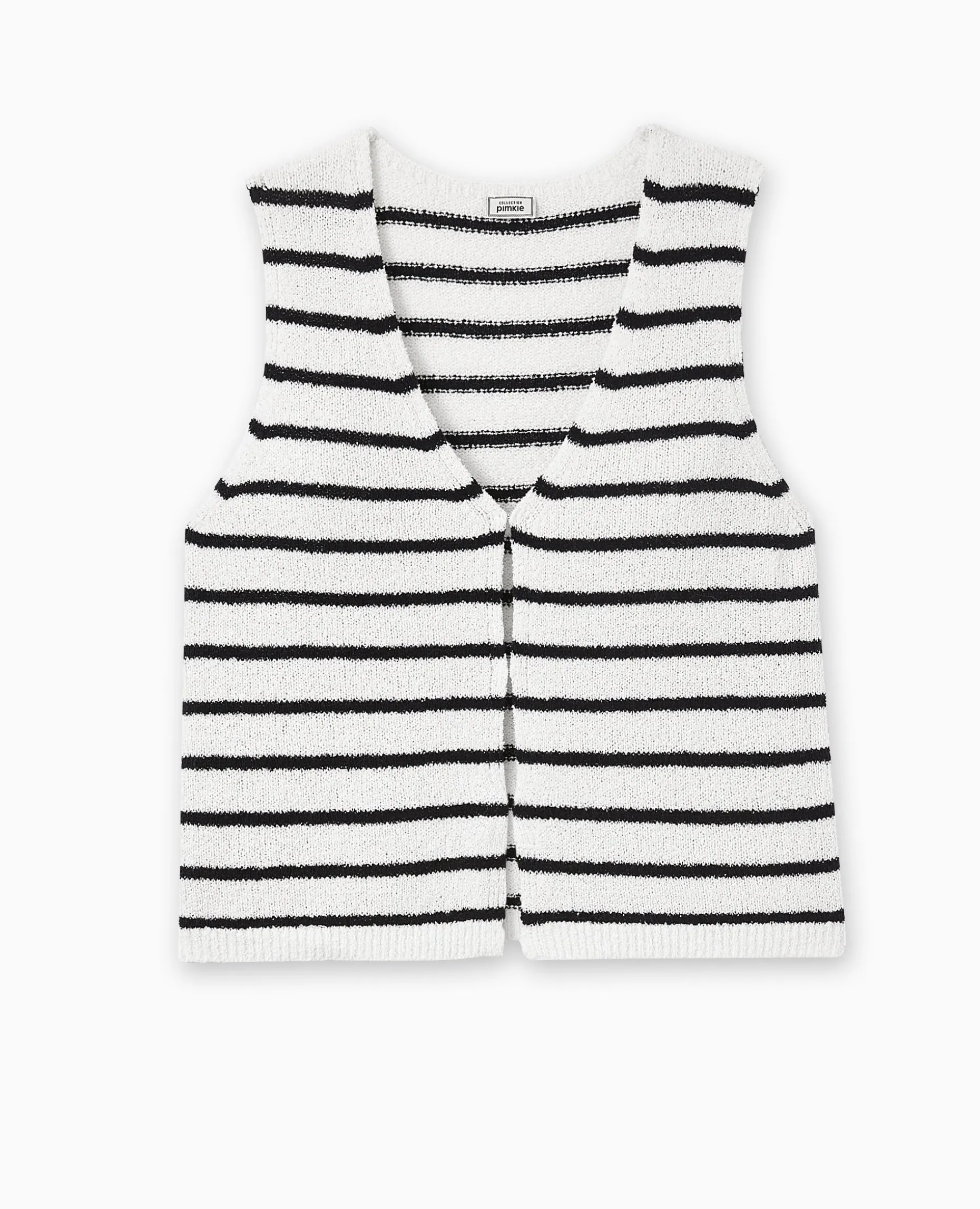 Gilet Sans Manches Rayé - Bleu Marine
