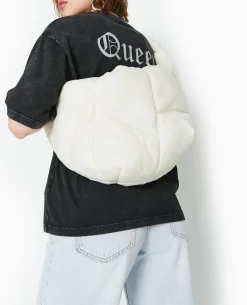 Grand Sac En Matiè;re Matelassée - Blanc