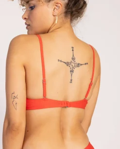 Haut De Maillot De Bain Push Up - Rouge