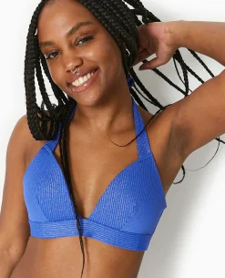 Haut De Maillot De Bain Triangle Paddé - Bleu électrique