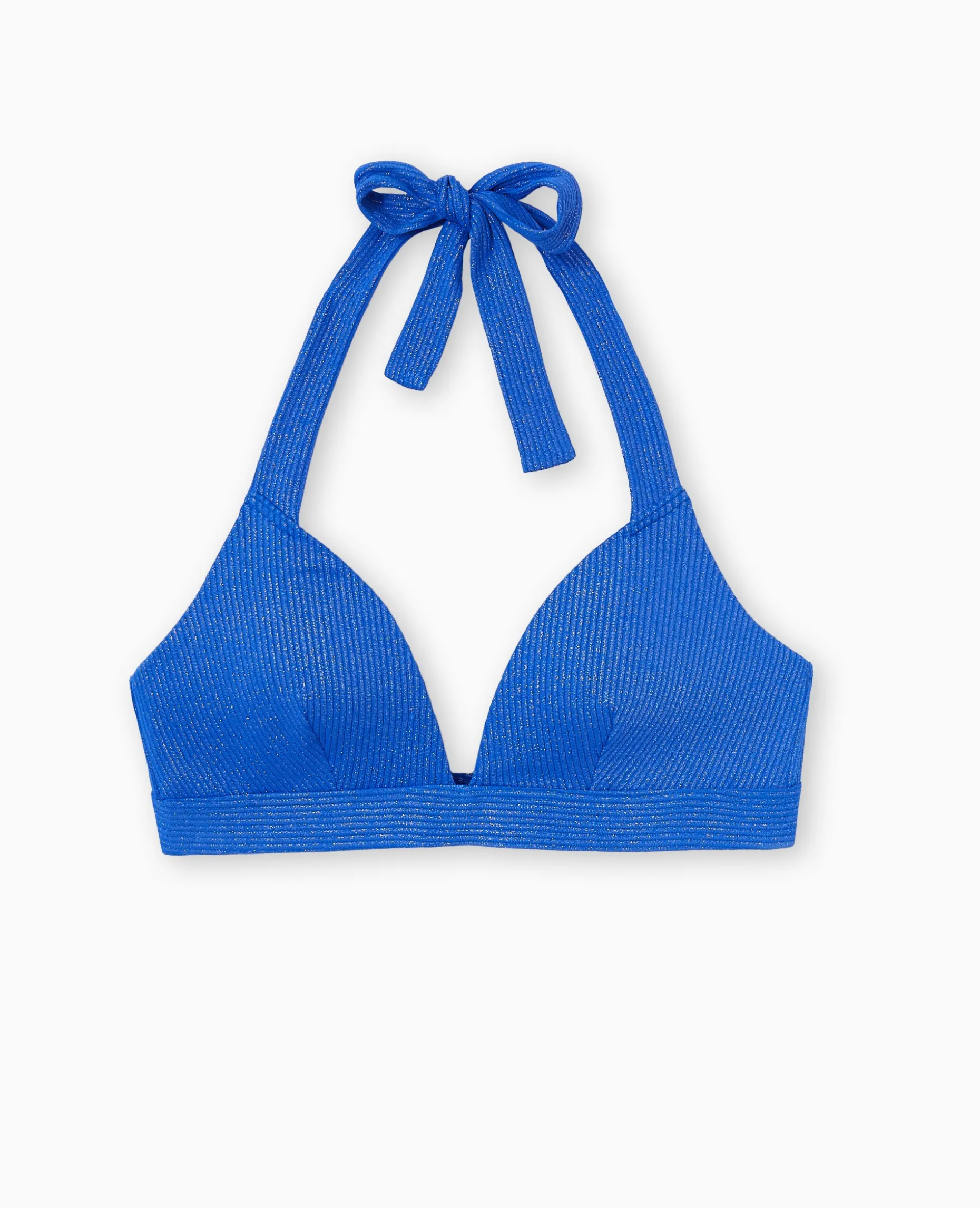 Haut De Maillot De Bain Triangle Paddé - Bleu électrique
