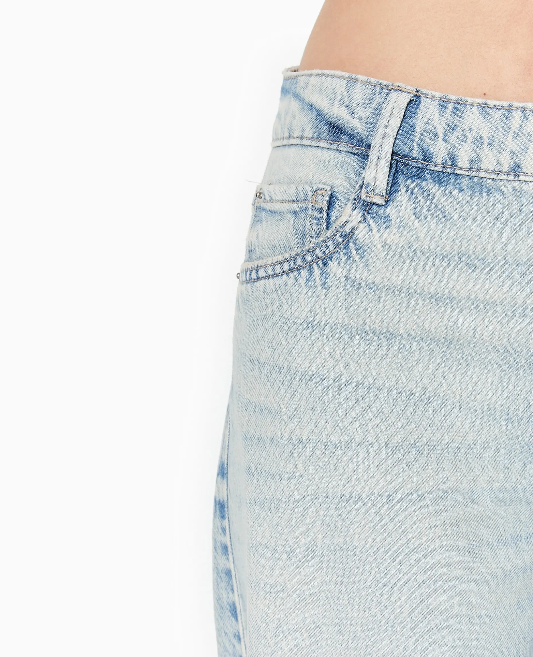 Jean Baggy Destroy Taille Regular - Jaune Ocre