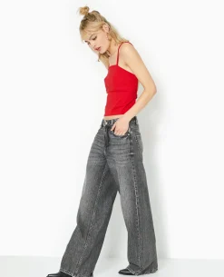 Jean Baggy Loose Taille Regular - Gris Foncé