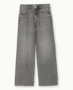 Jean Baggy Taille Haute - Gris Foncé
