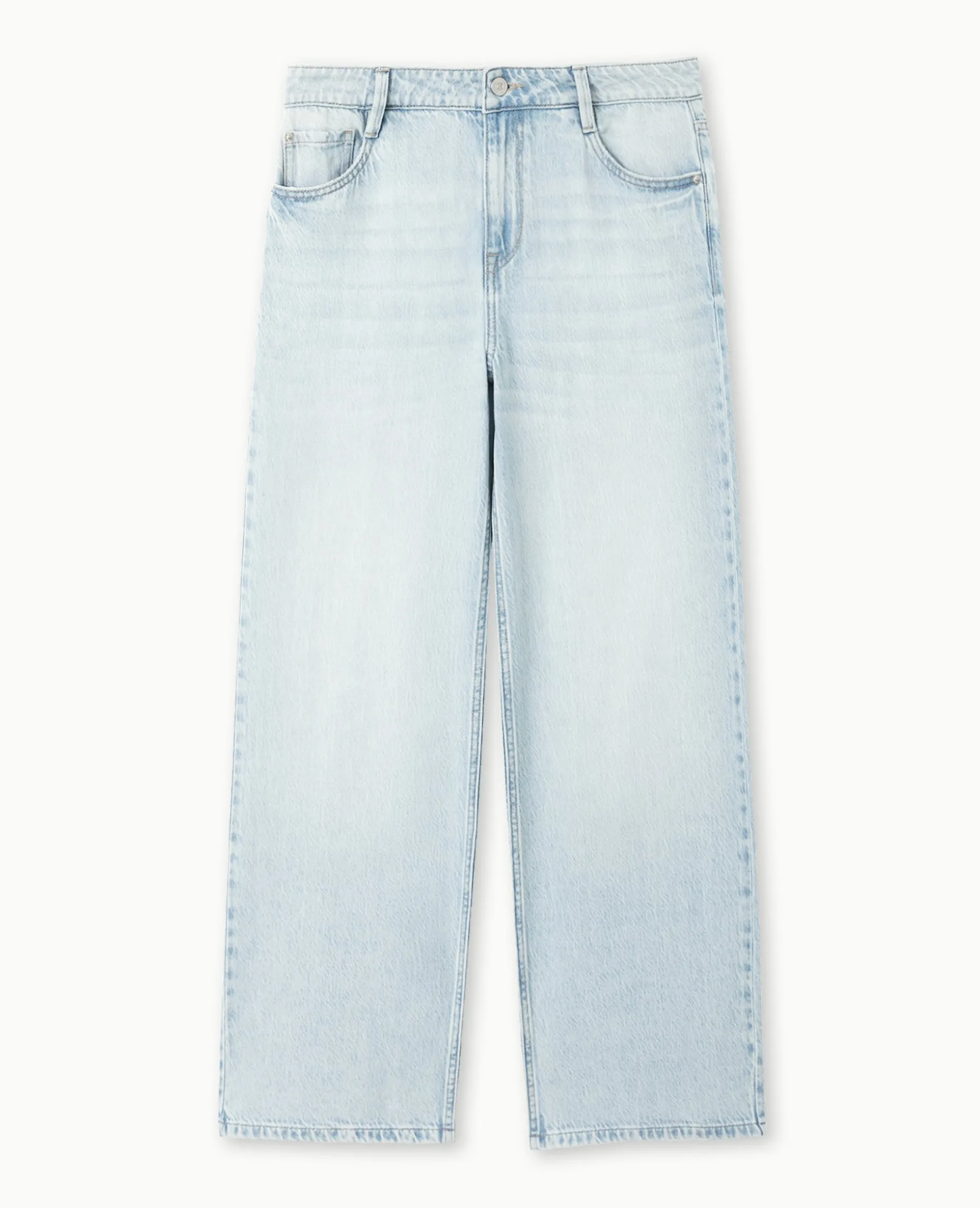 Jean Baggy Taille Haute - Bleu Clair