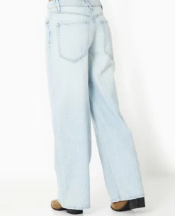 Jean Baggy Taille Haute - Bleu Clair