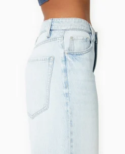 Jean Baggy Taille Haute - Bleu Clair