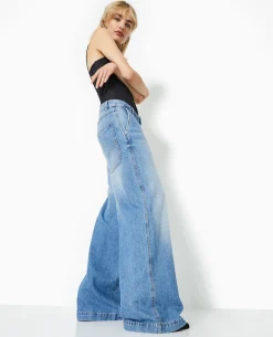 Jean Baggy Taille Regular - Bleu