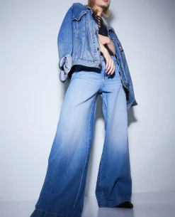 Jean Baggy Taille Regular - Bleu