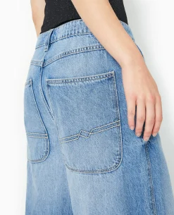 Jean Baggy Taille Regular - Bleu