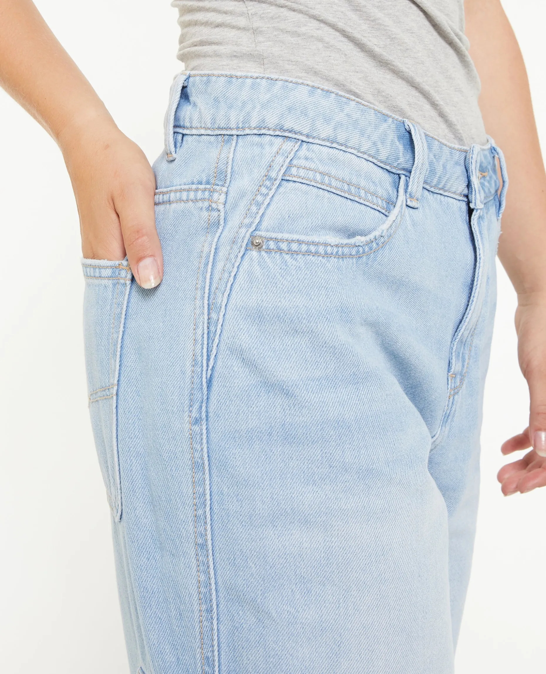 Jean Cargo Large - Bleu