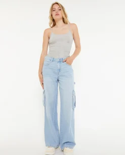 Jean Cargo Large - Bleu