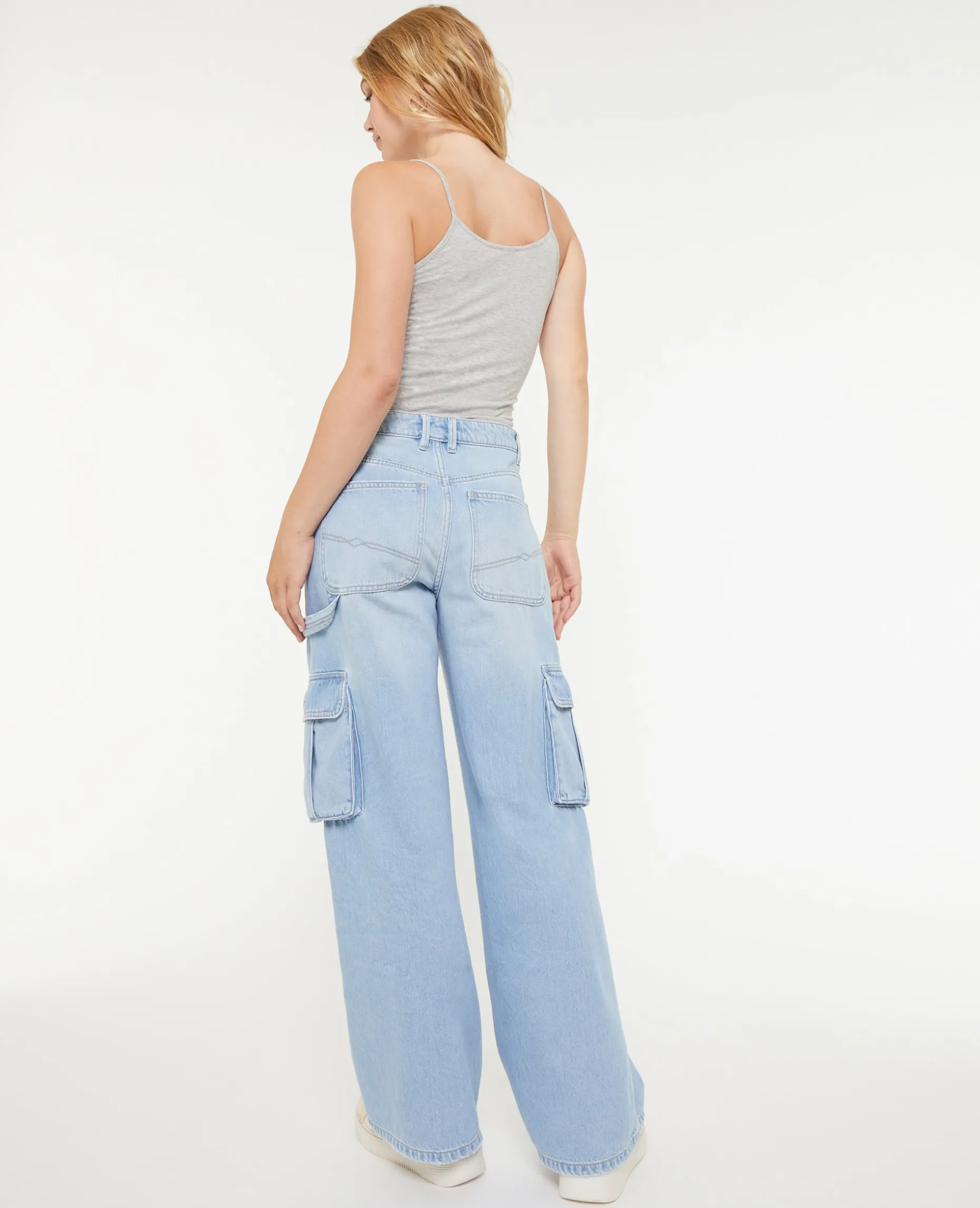 Jean Cargo Large - Bleu