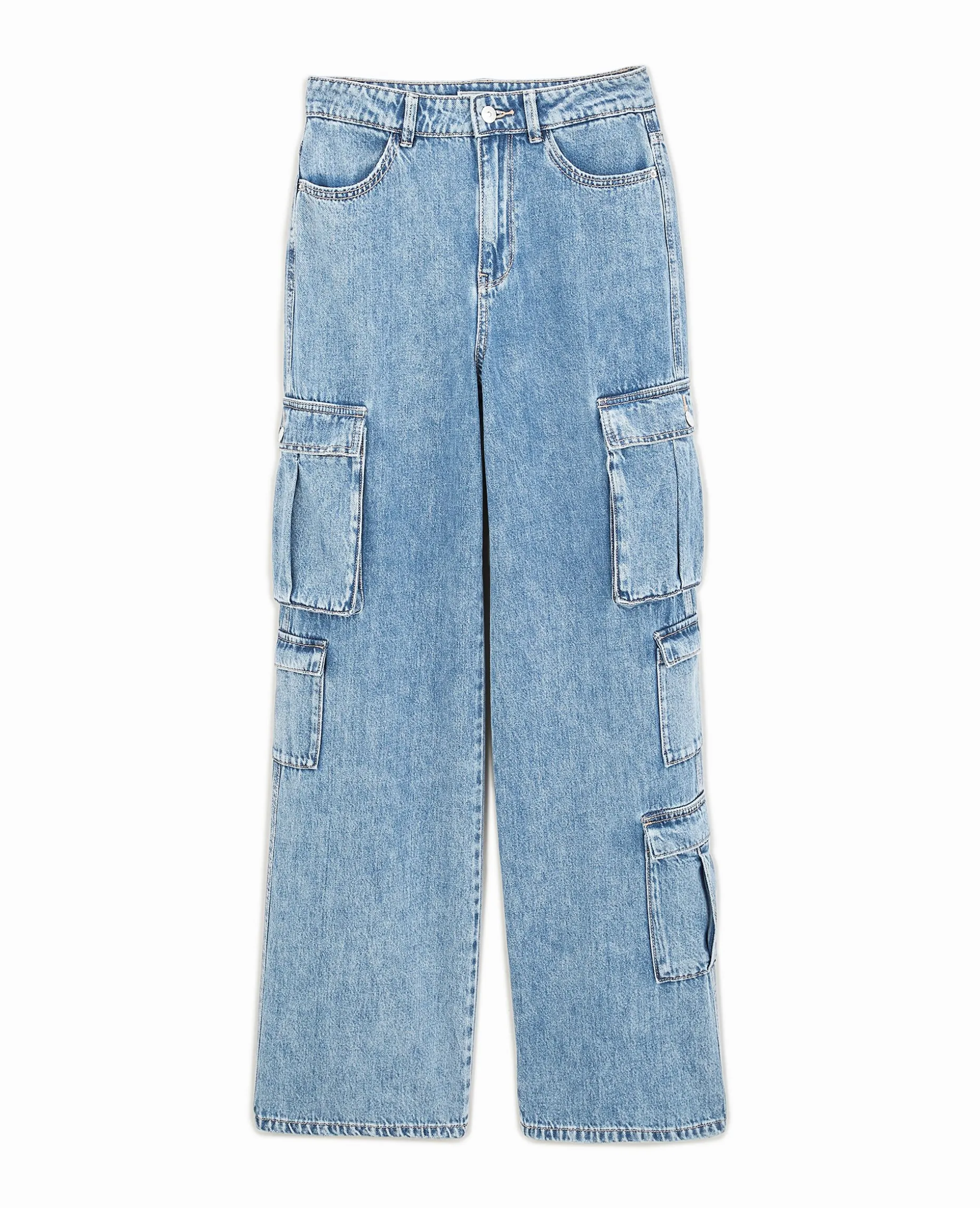 Jean Cargo Large - Bleu