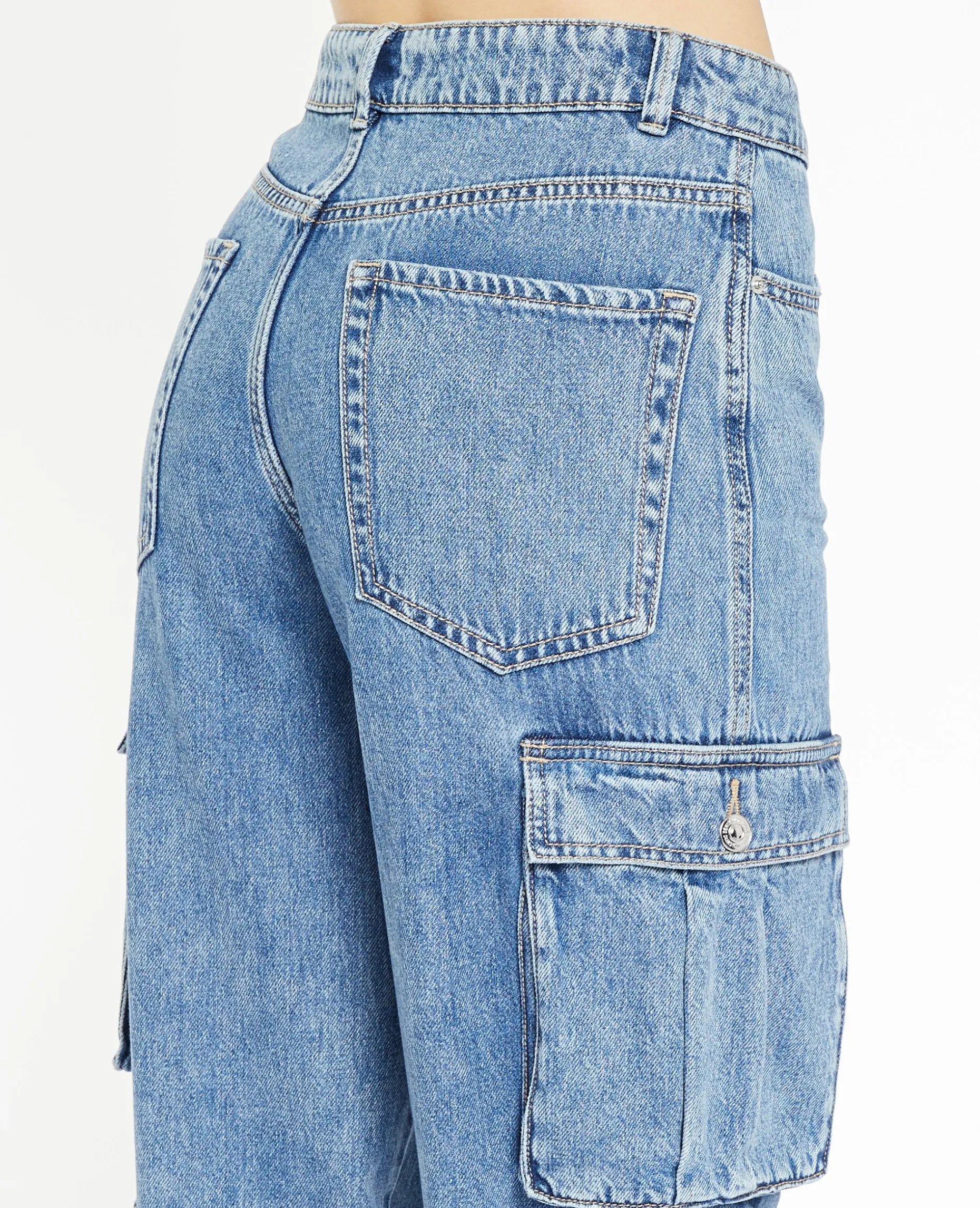 Jean Cargo Large - Bleu