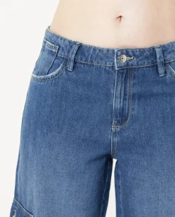 Jean Cargo Taille Regular - Bleu