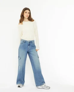 Jean Cargo Taille Standard - Bleu Clair