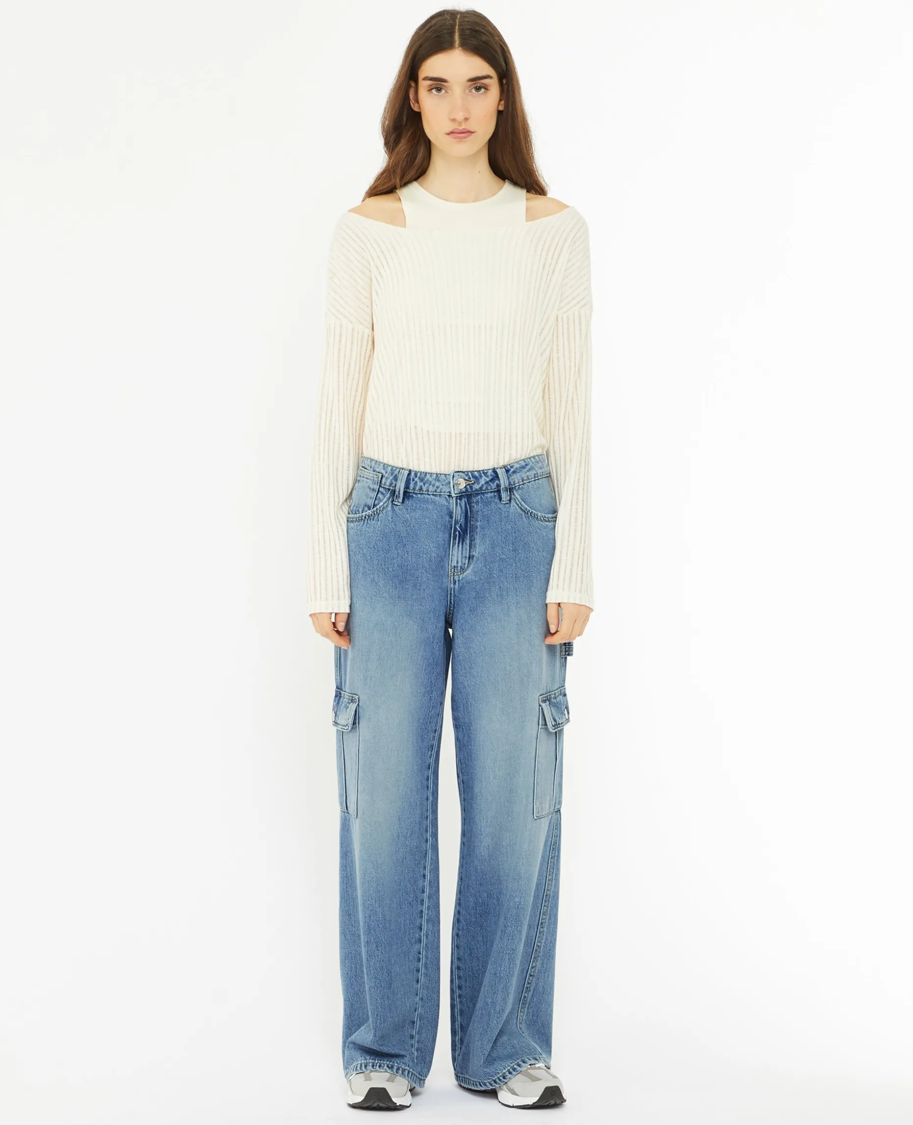 Jean Cargo Taille Standard - Bleu Clair